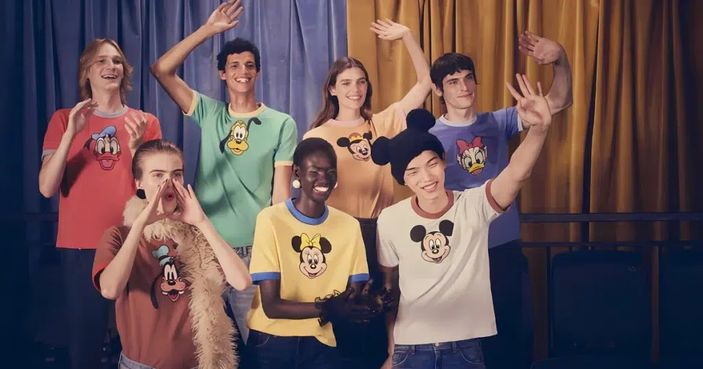 Zara lança coleção “AW GEE! WOW” com Harry Lambert e Disney, unindo moda retrô, cores vibrantes e peças para toda a família.