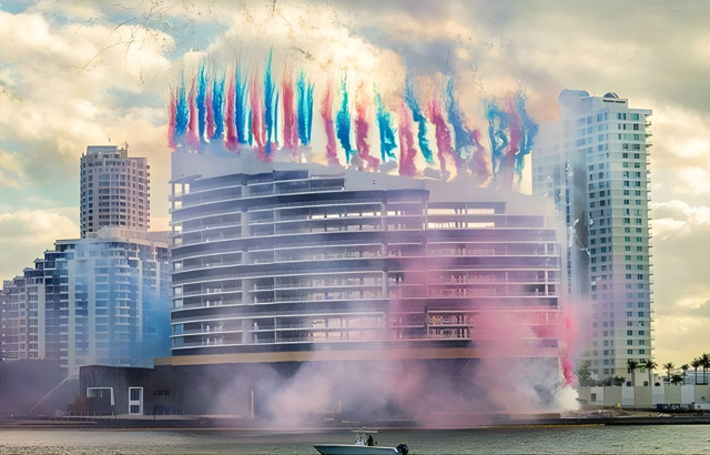 Implosão hotel de luxo Mandarin Oriental