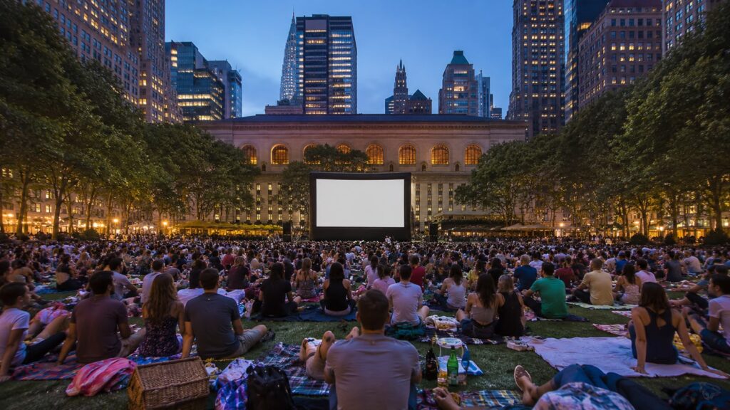 cinema gratuito no Bryant Park - Jornal Wish Travel | editorial B2B, direcionado ao trade turístico
