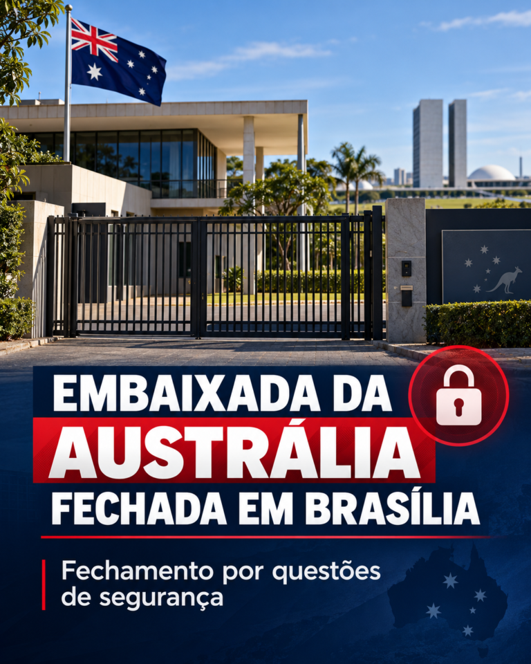 Austrália fecha Embaixada em Brasília por segurança após alerta dos Estados Unidos no Brasil