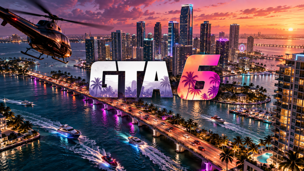 GTA 6 transforma Miami em Vice City antes do lançamento e leva campanha para arena do Miami Heat